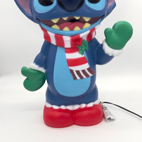 Disney Lilo & Stitch Lighted LED Christmas Holiday 22” Blow Mold NEW - Picture 4 of 8